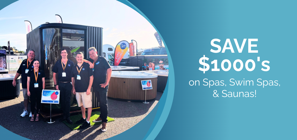 Spa World Bundaberg team at the Townsville expo 2026