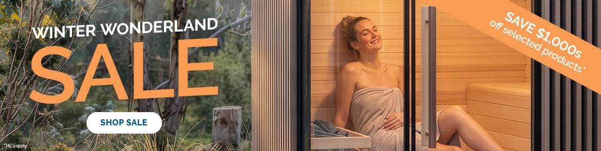 Winter Wonderland Sauna Sale banner