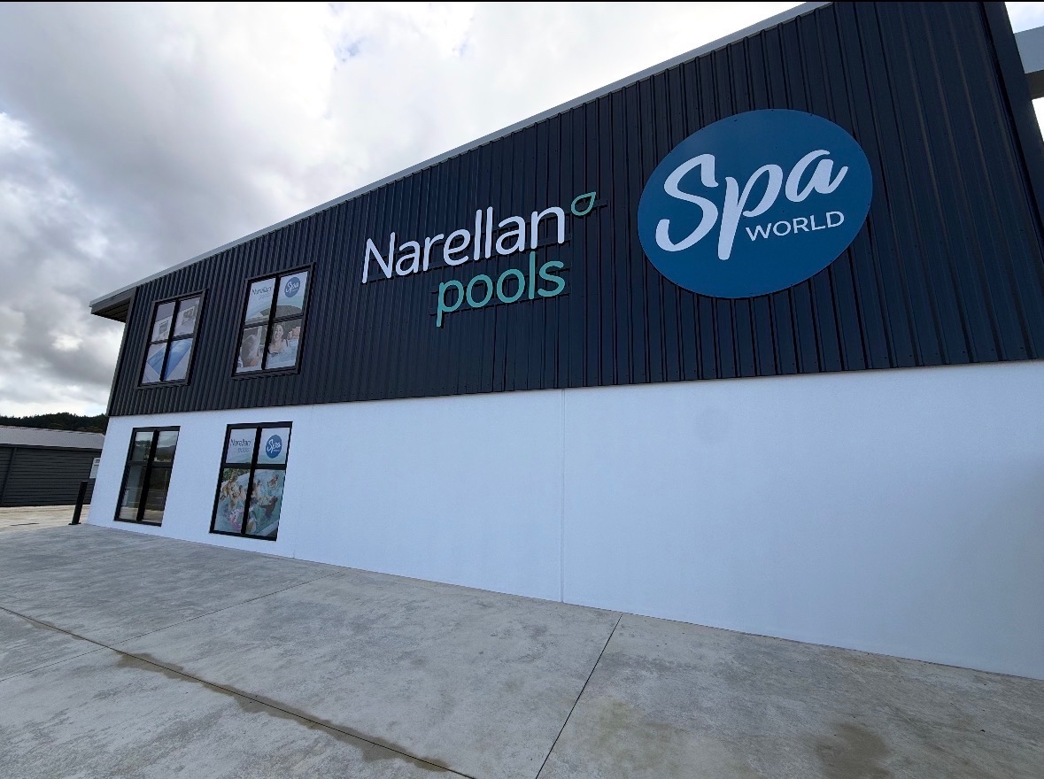 Exterior view of the Spa World Coromandel showroom