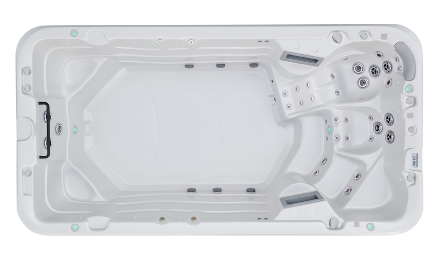 Top down view of the Fisher Swim swim spa