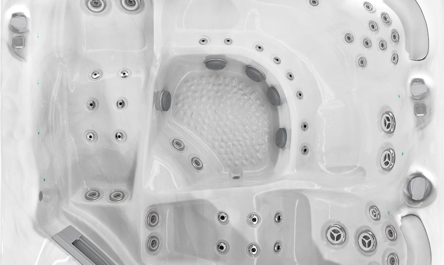 Top down view of the Fisher 8 spa pool