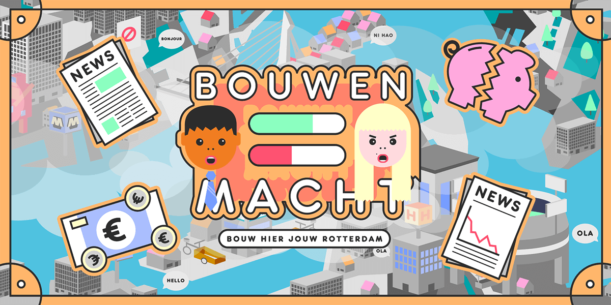 Loading screen of the game 'Bouwen is Macht'