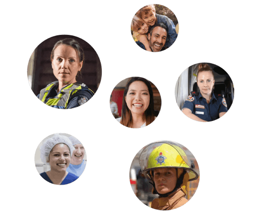 Photo of various people eligible for BankVic membership