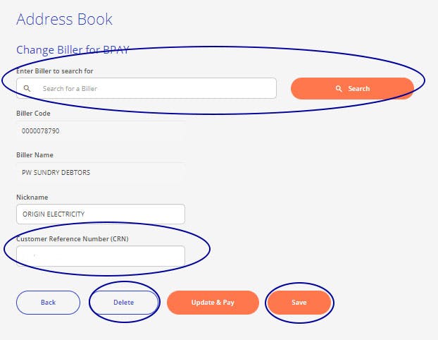 internet banking update customer reference number