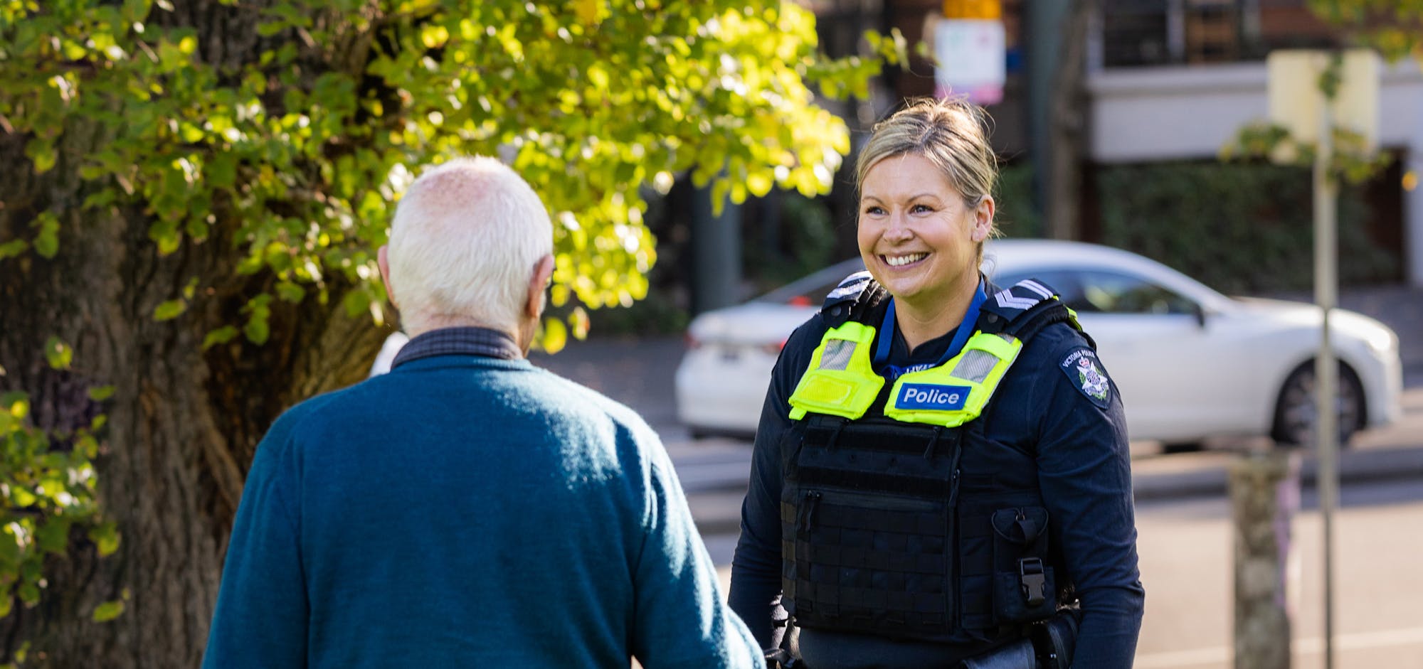 Member Matters banner 2023, old male and female officer