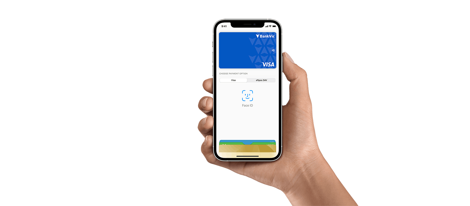 Apple Pay with BankVic on mobile phone