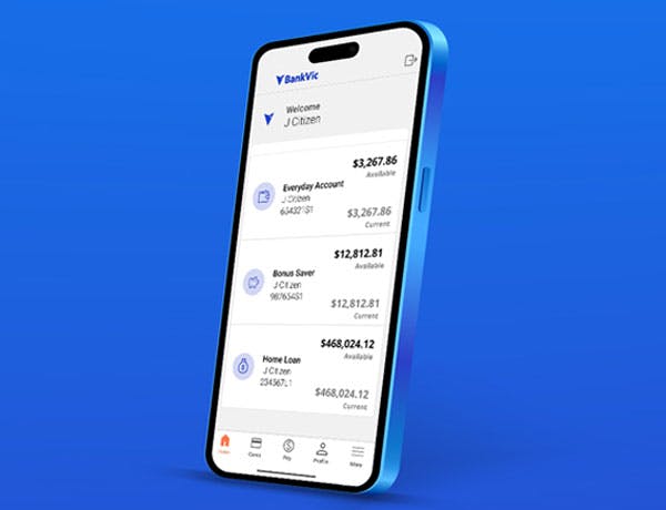 BankVic app faqs mobile banner