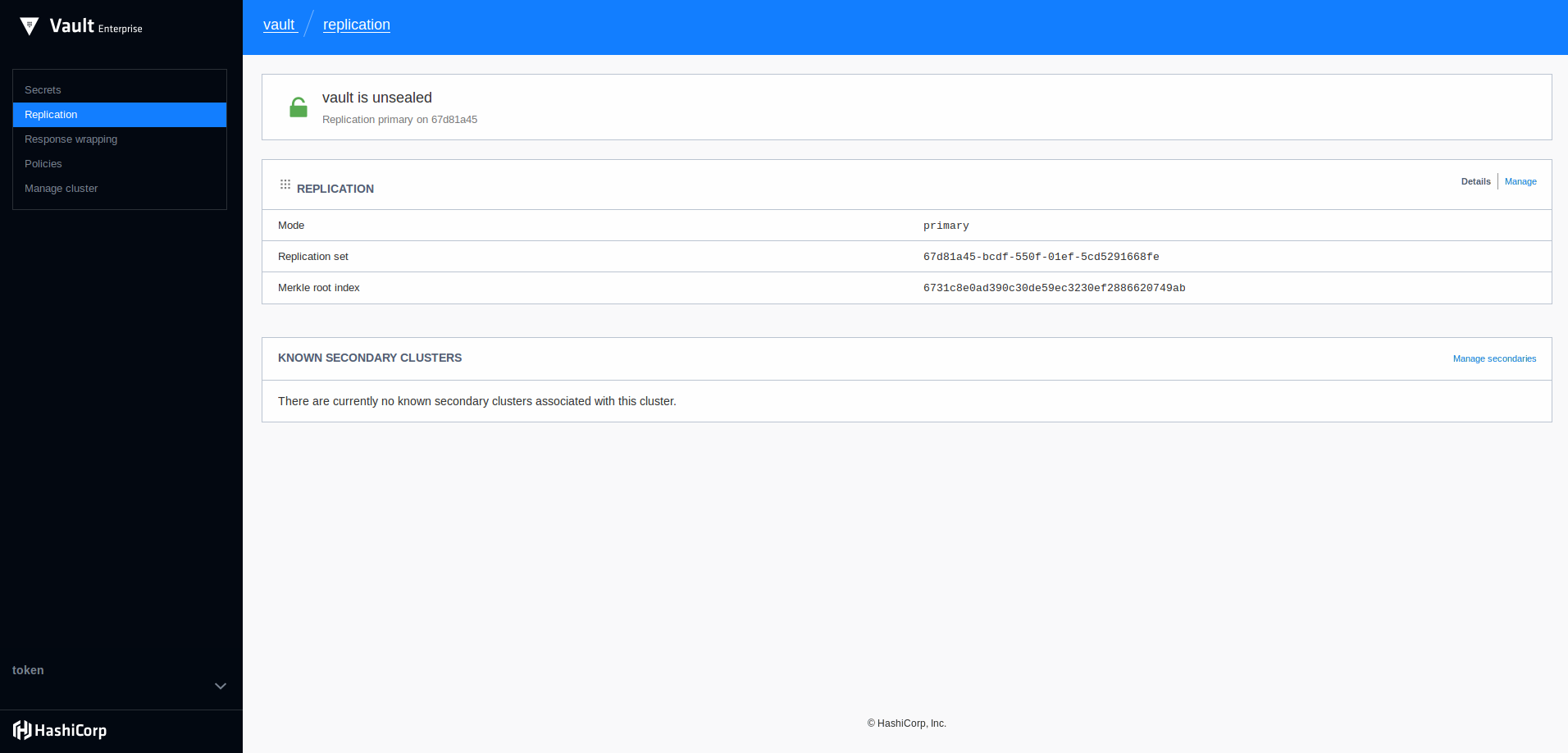 *Vault Enterprise web UI enables you to set up recplication in just a few clicks. *