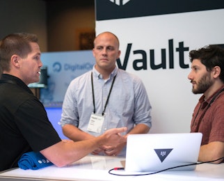 3 people discussing Vault at HashiConf 2017.
