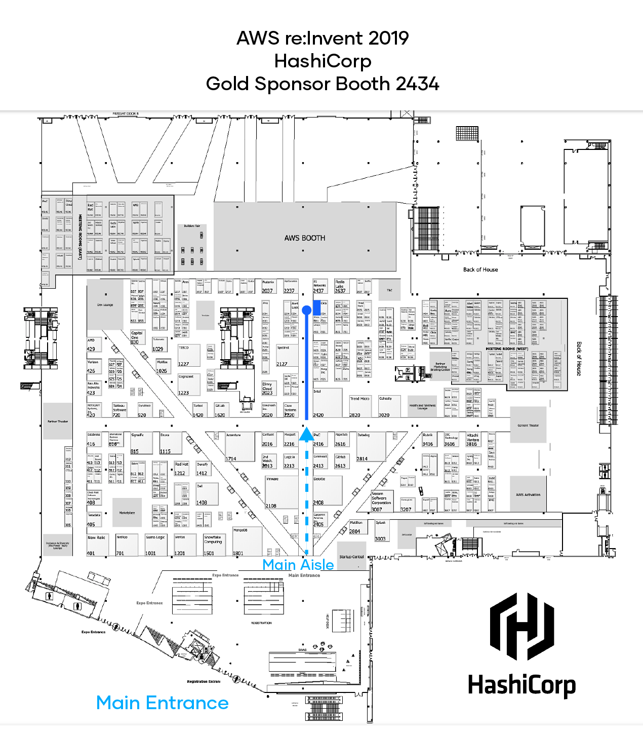 re:Invent expo floor map