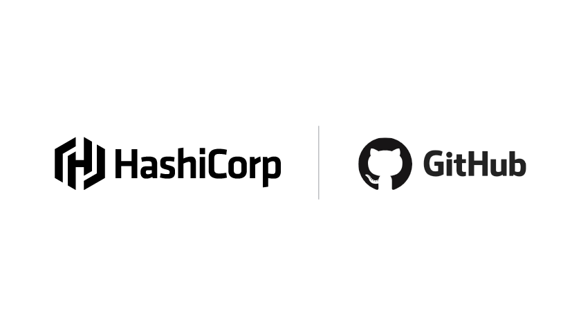 HashiCorp logo and GitHub logo