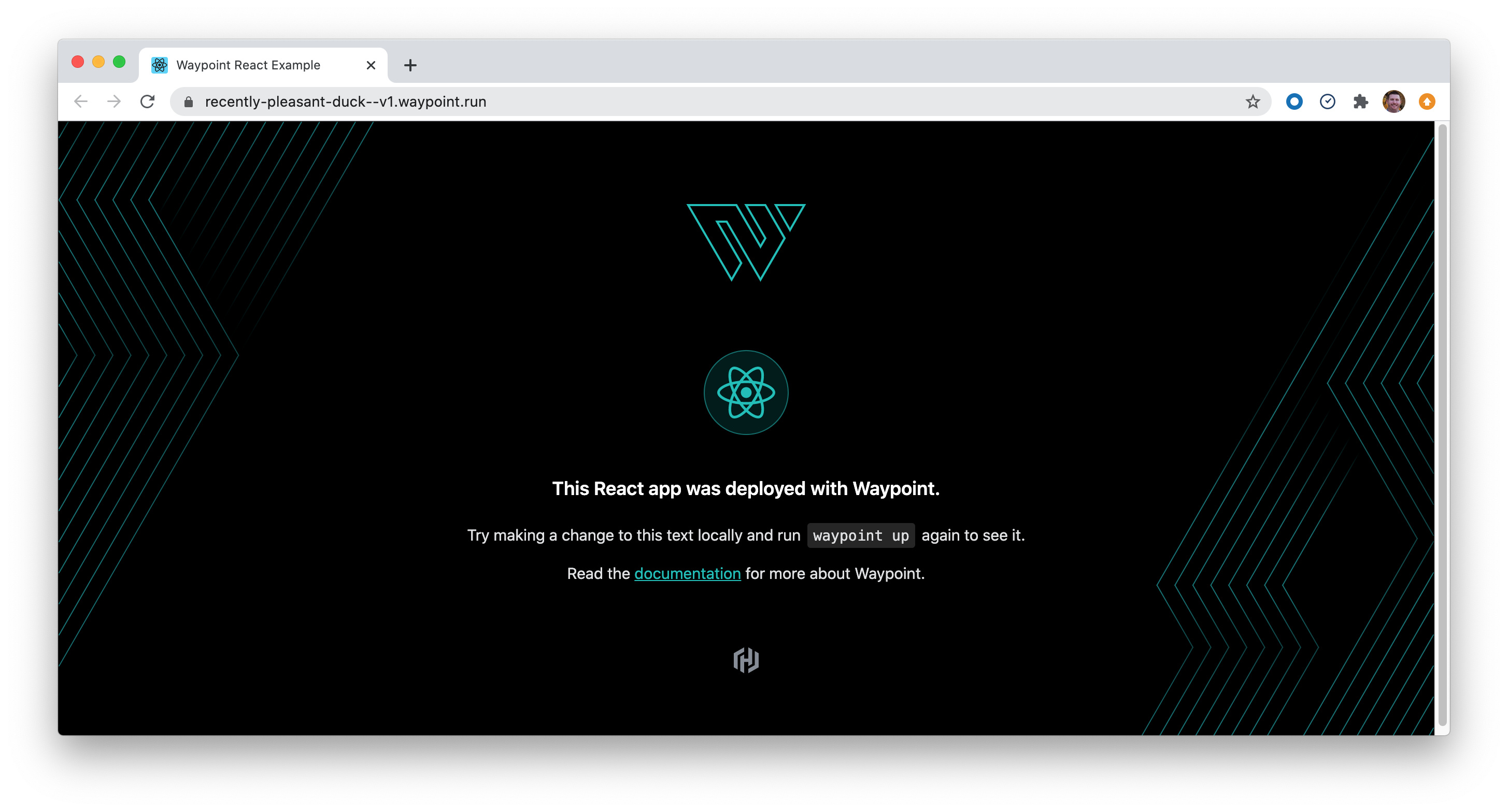 App deployed with Waypoint