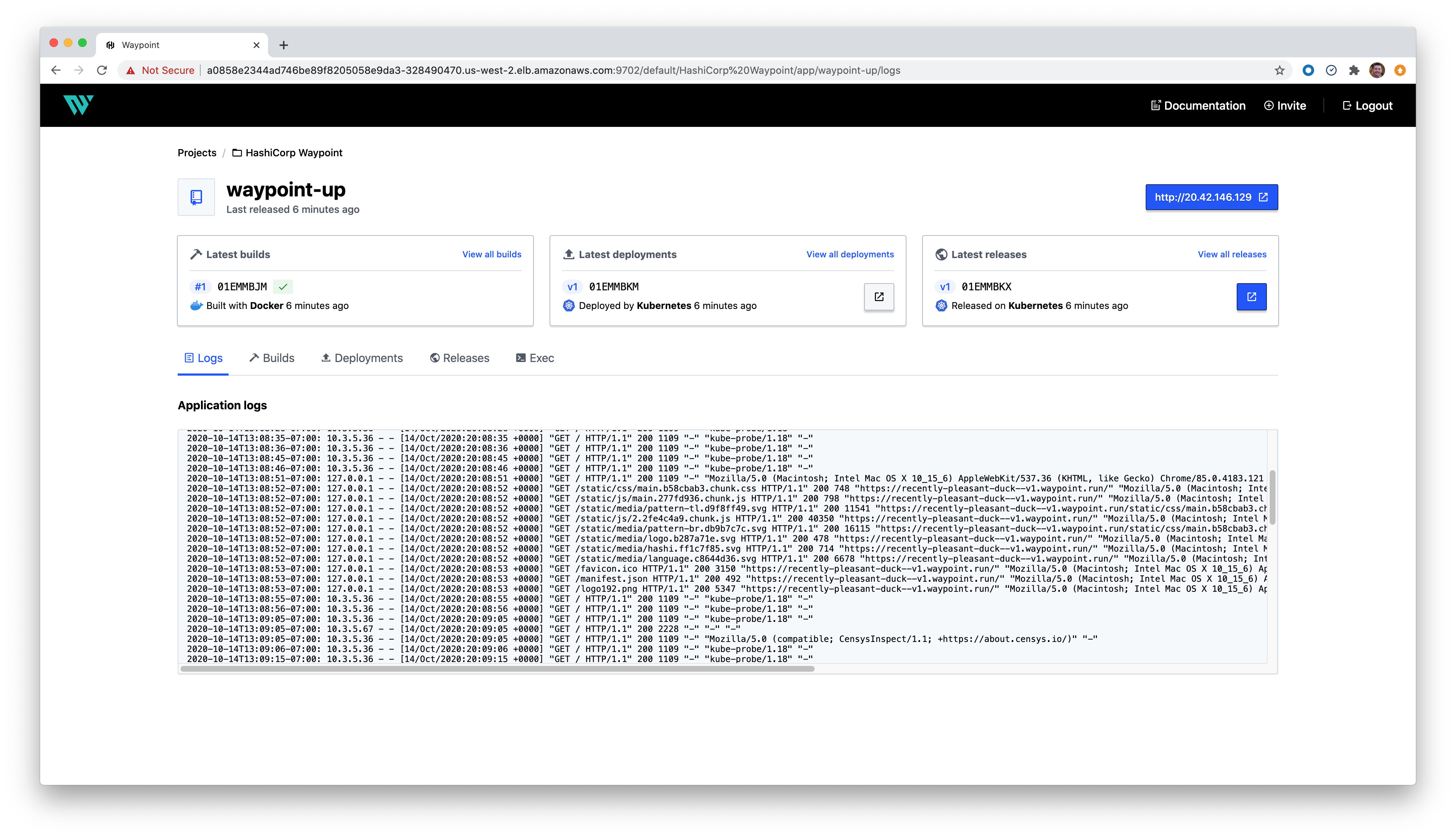 Waypoint Web UI