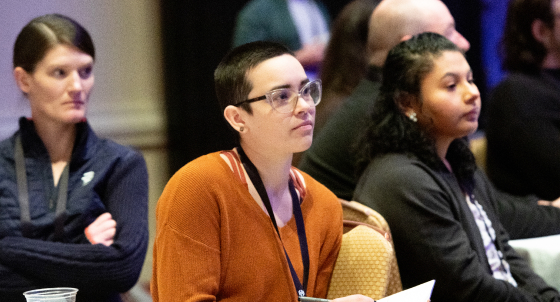 A group of audience members