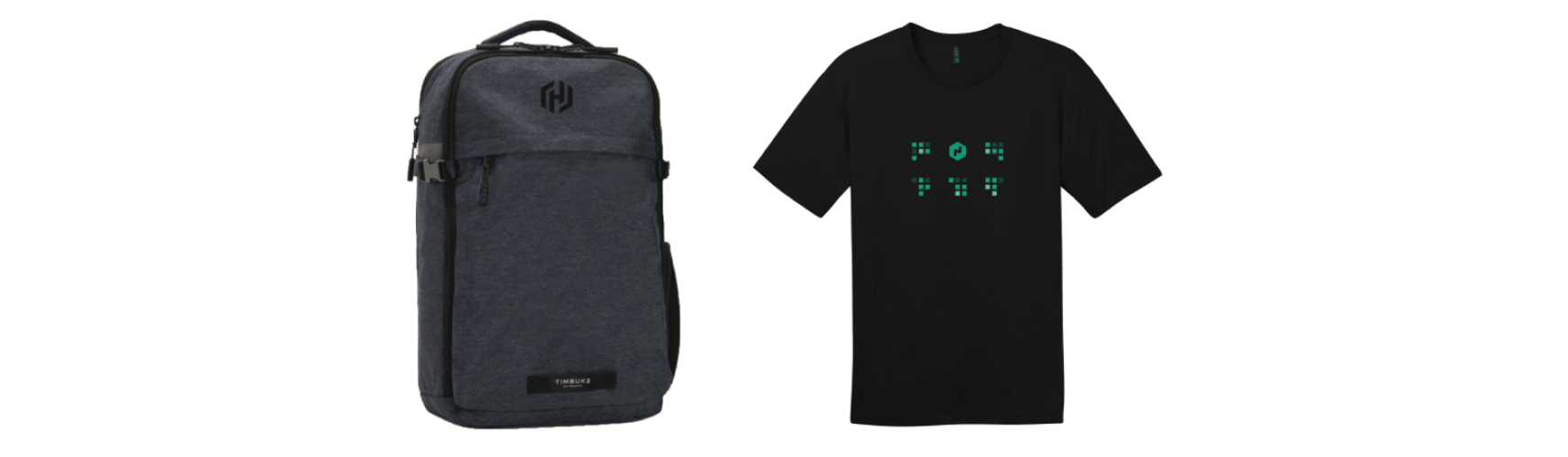 HashiCorp swag, backpack and t-shirt