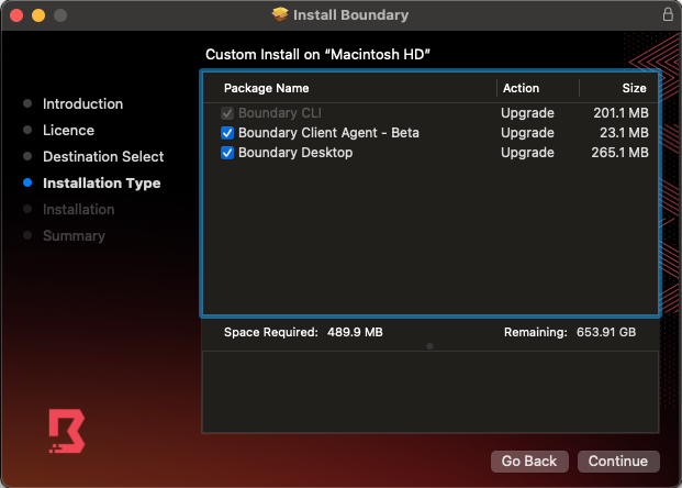 Installing