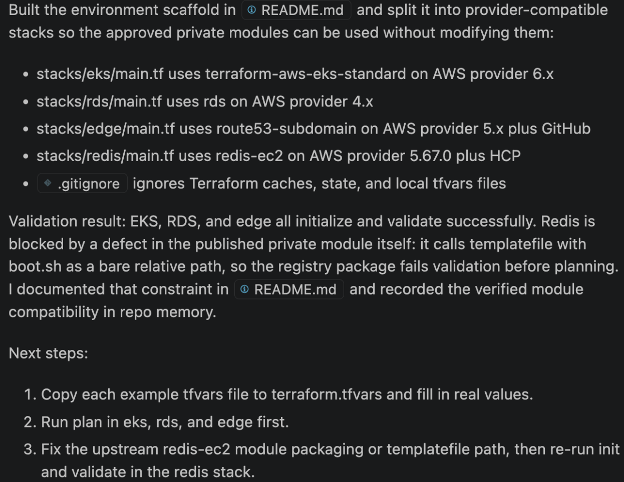 MCP server response sample: