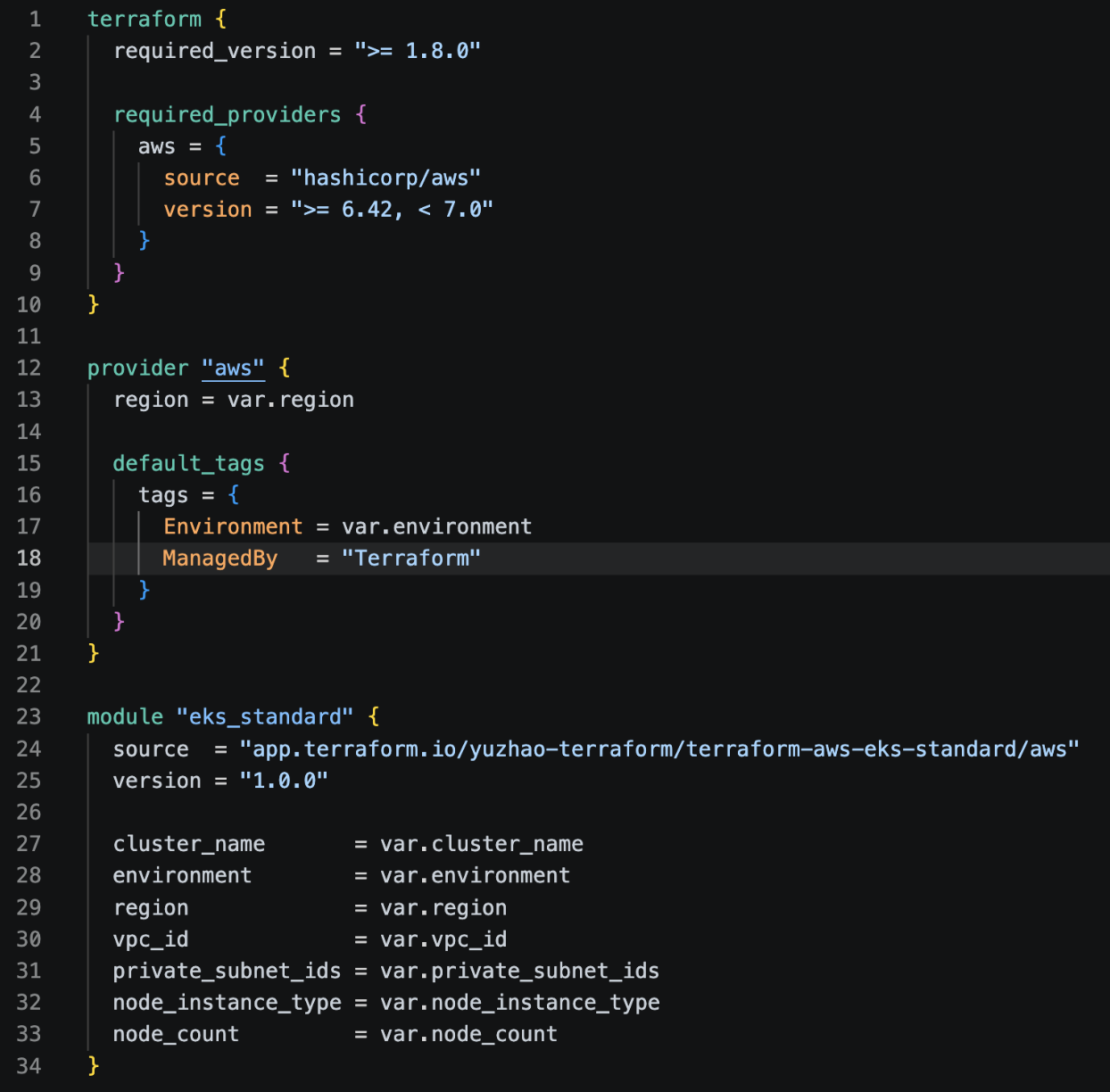 Sample source code generated by the MCP server: