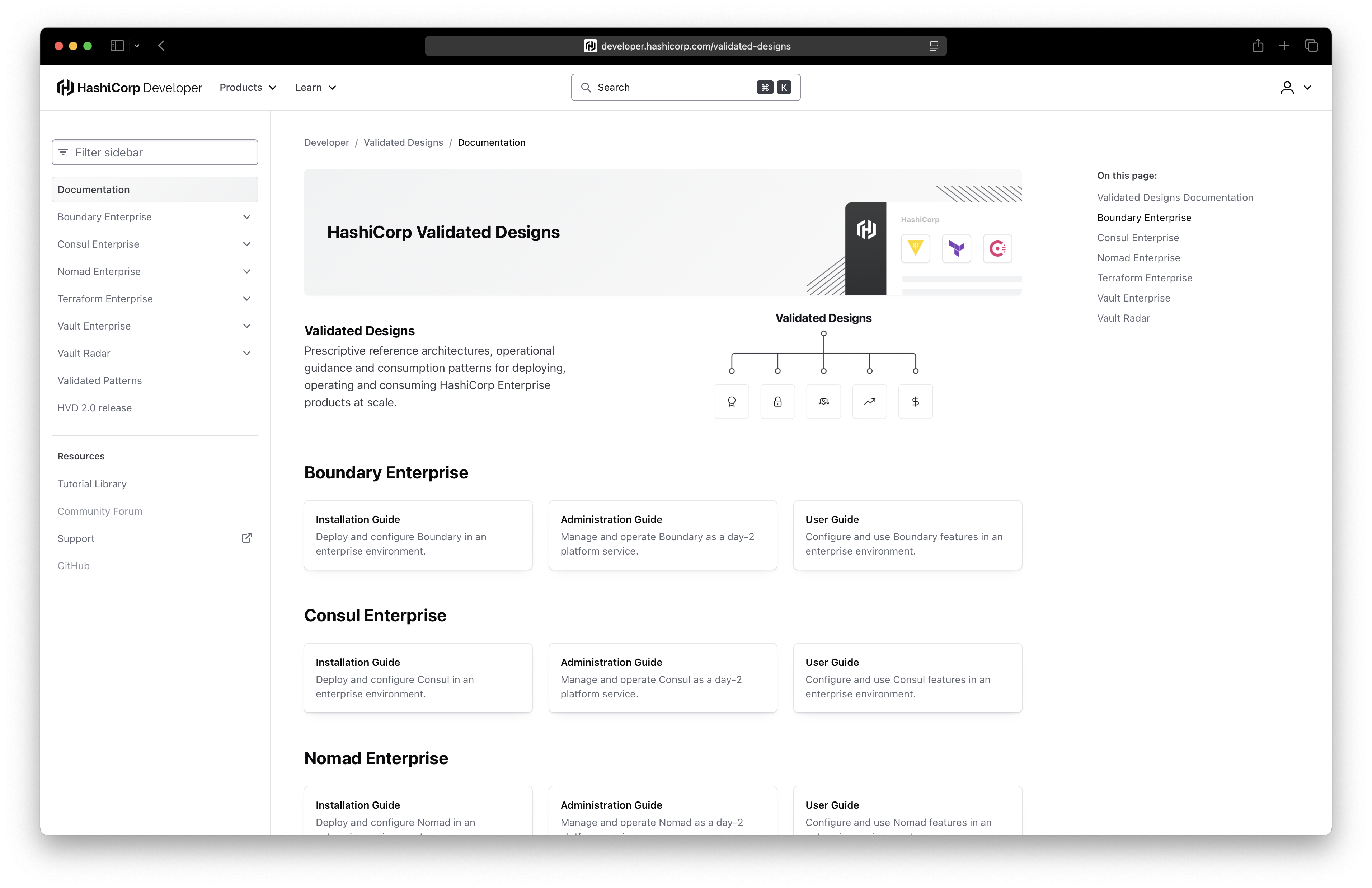 HashiCorp Validated Designs library