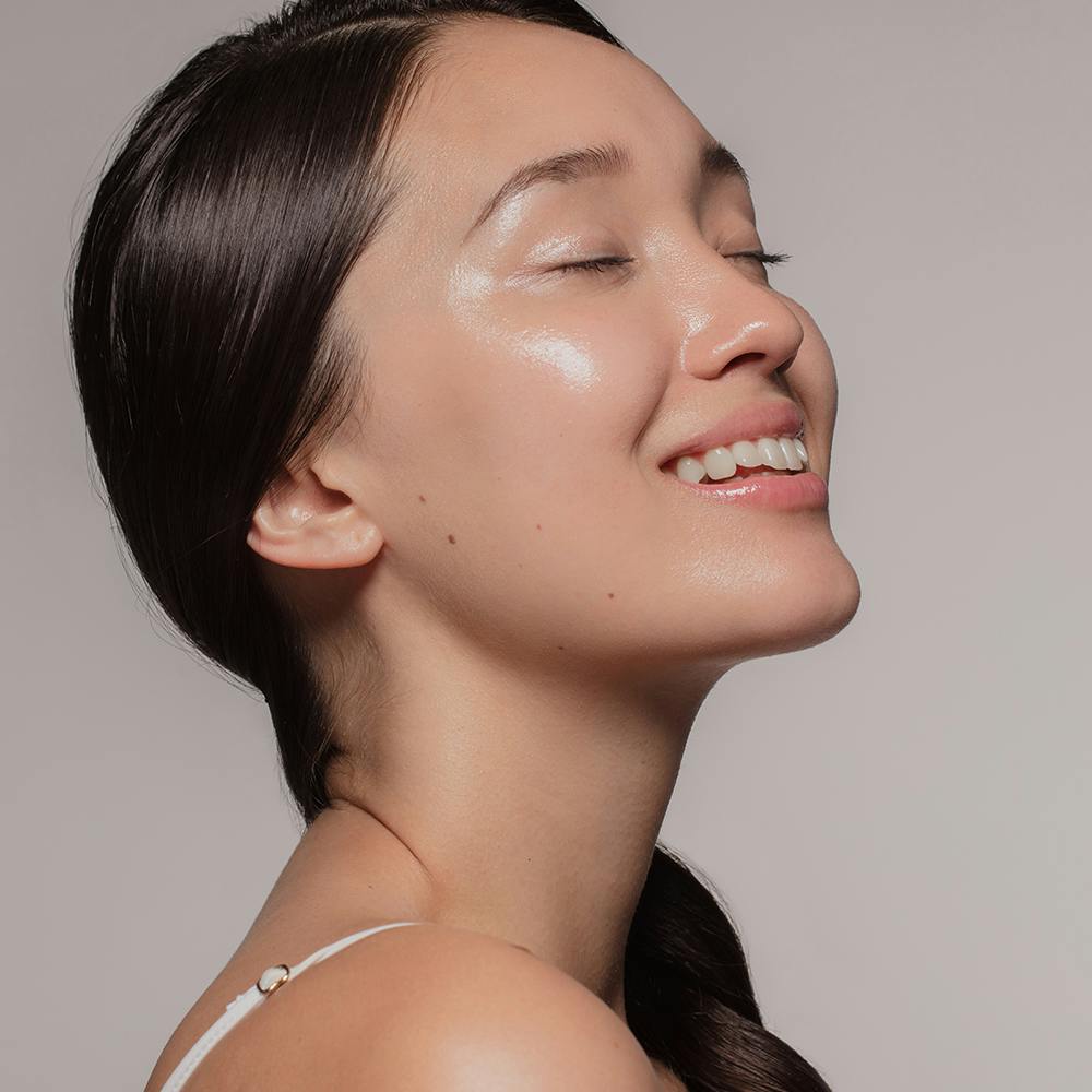woman with clear skin