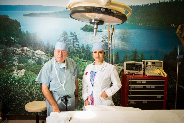 Dr. Eisemann in procedure room