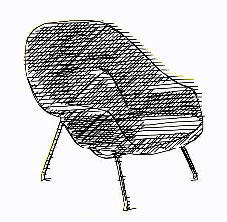 Drawing chairs with a pen plotter