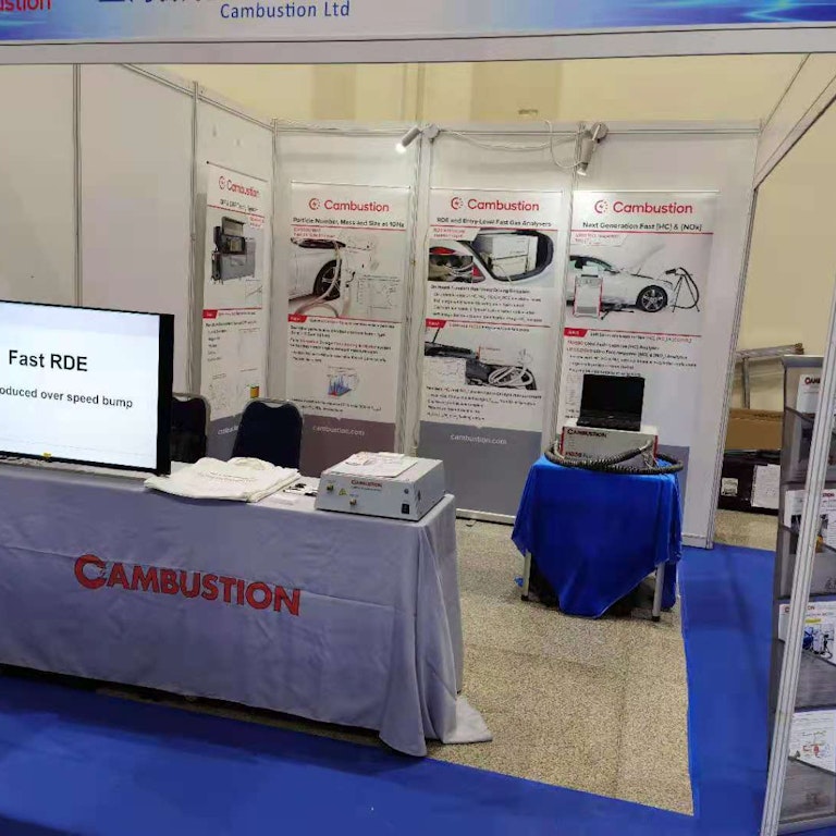 Cambustion at WICE Cambustion booth at 2nd World Internal Combustion Engine Congress