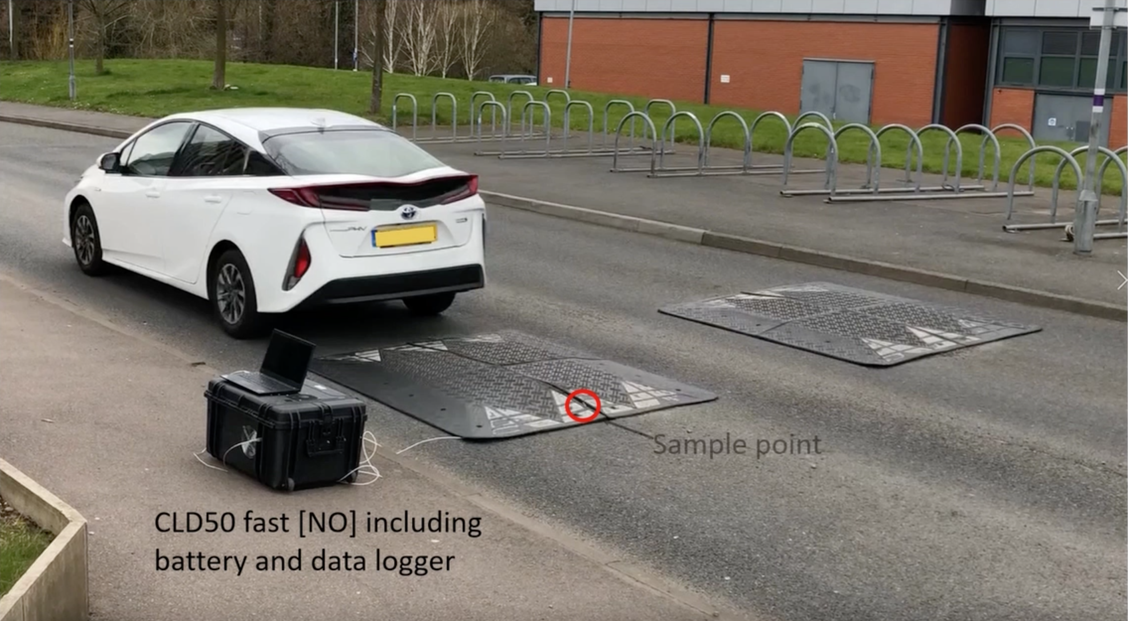 Measuring NOx from a hybrid at speed bumps