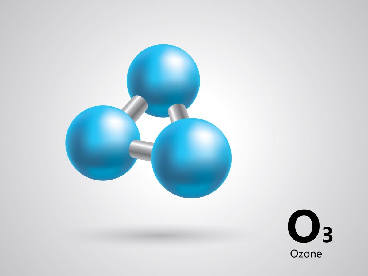 Ozone (O₃) molecule Ozone (O₃) molecule