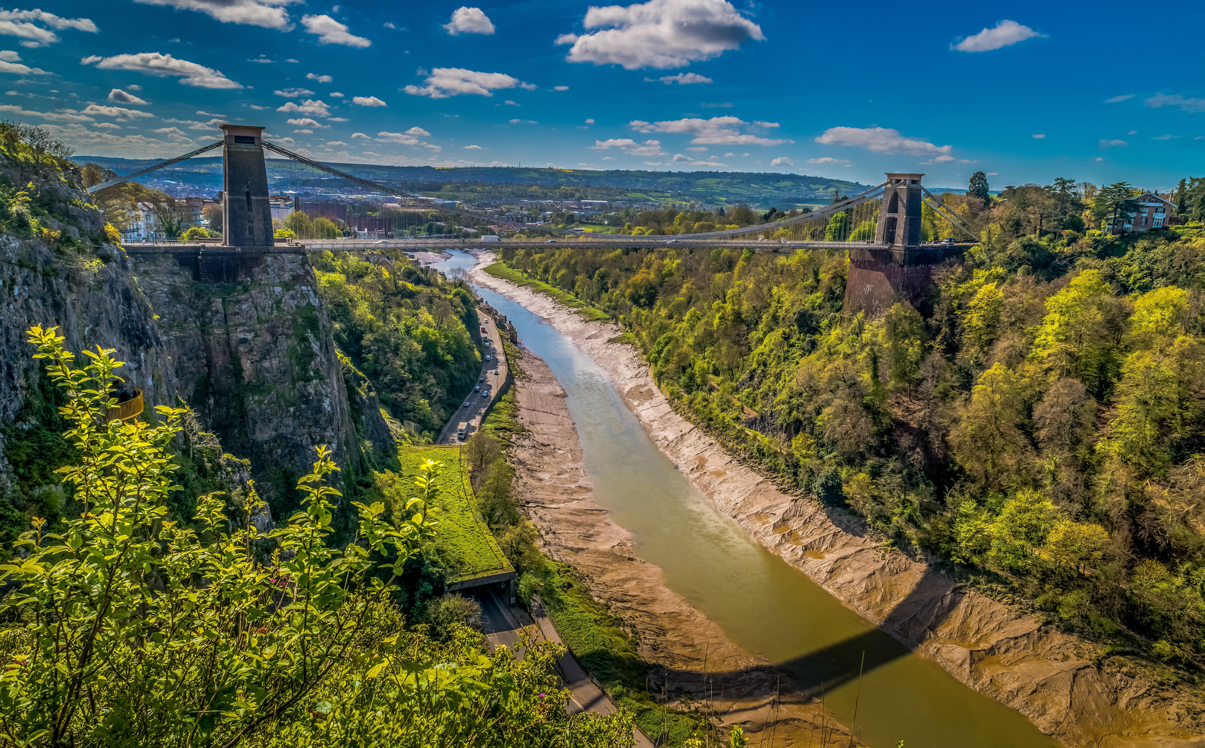 Clifton suspension bridge and Avon gorge, Bristol (UK)