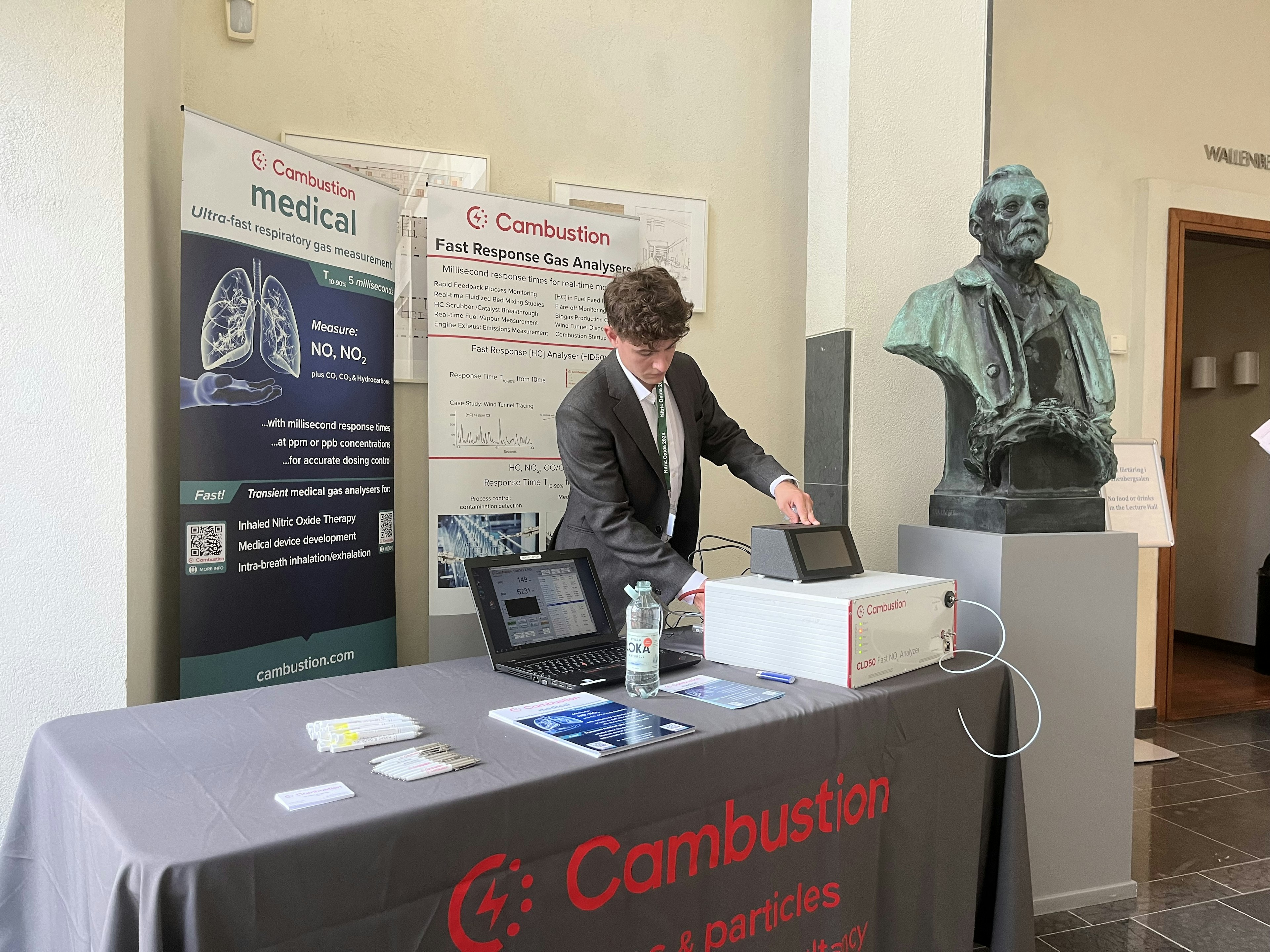 Cambustion booth at NOx conference, Sweden