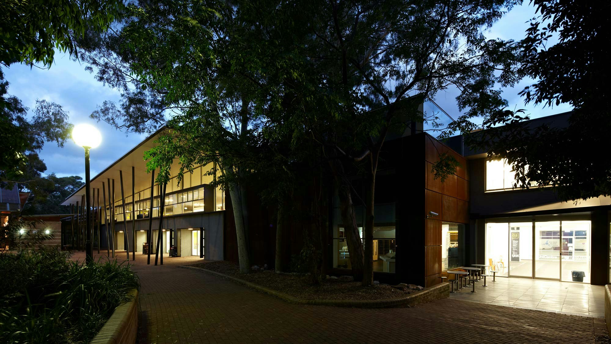 front of building