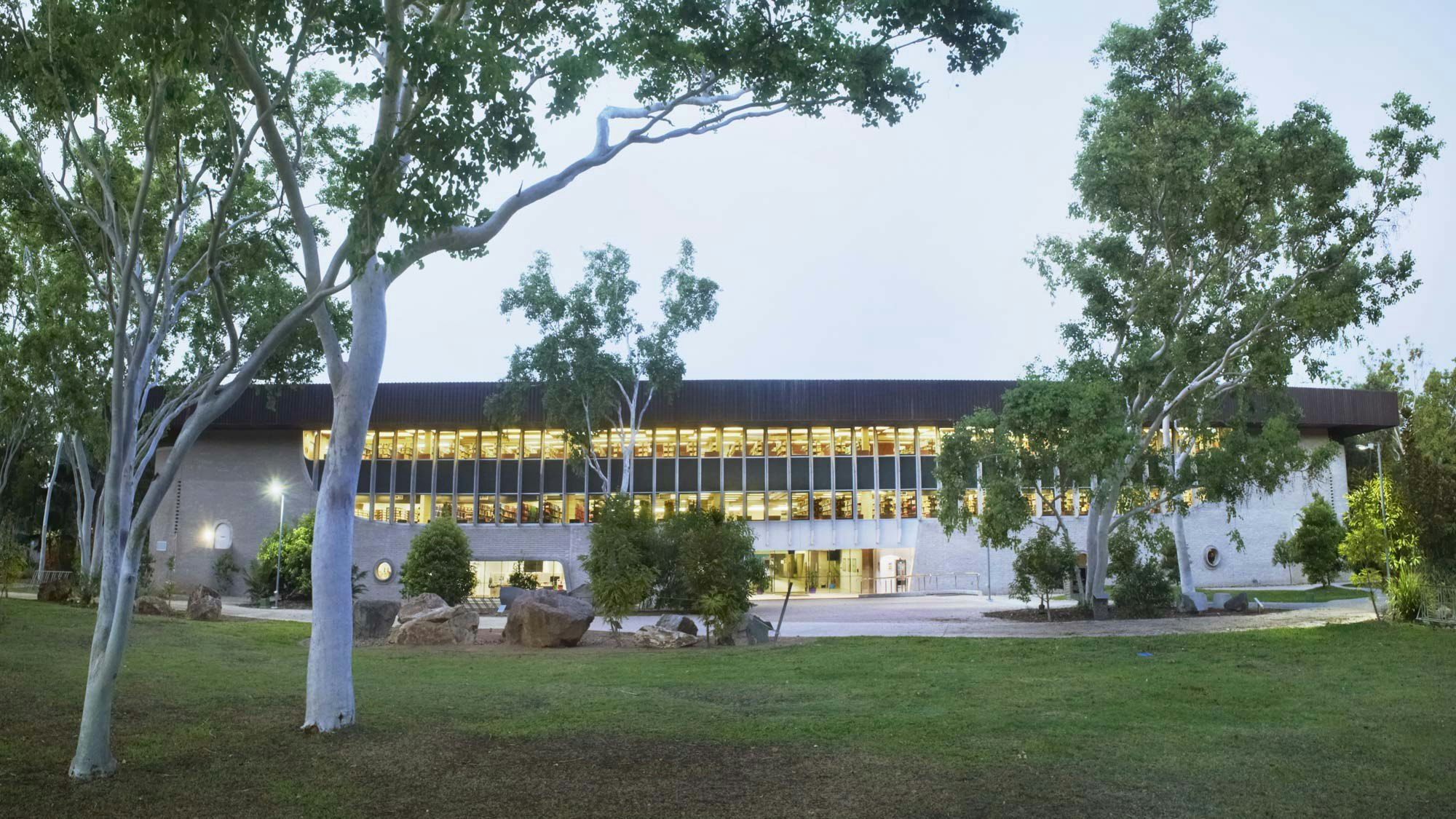 landscape and front of building