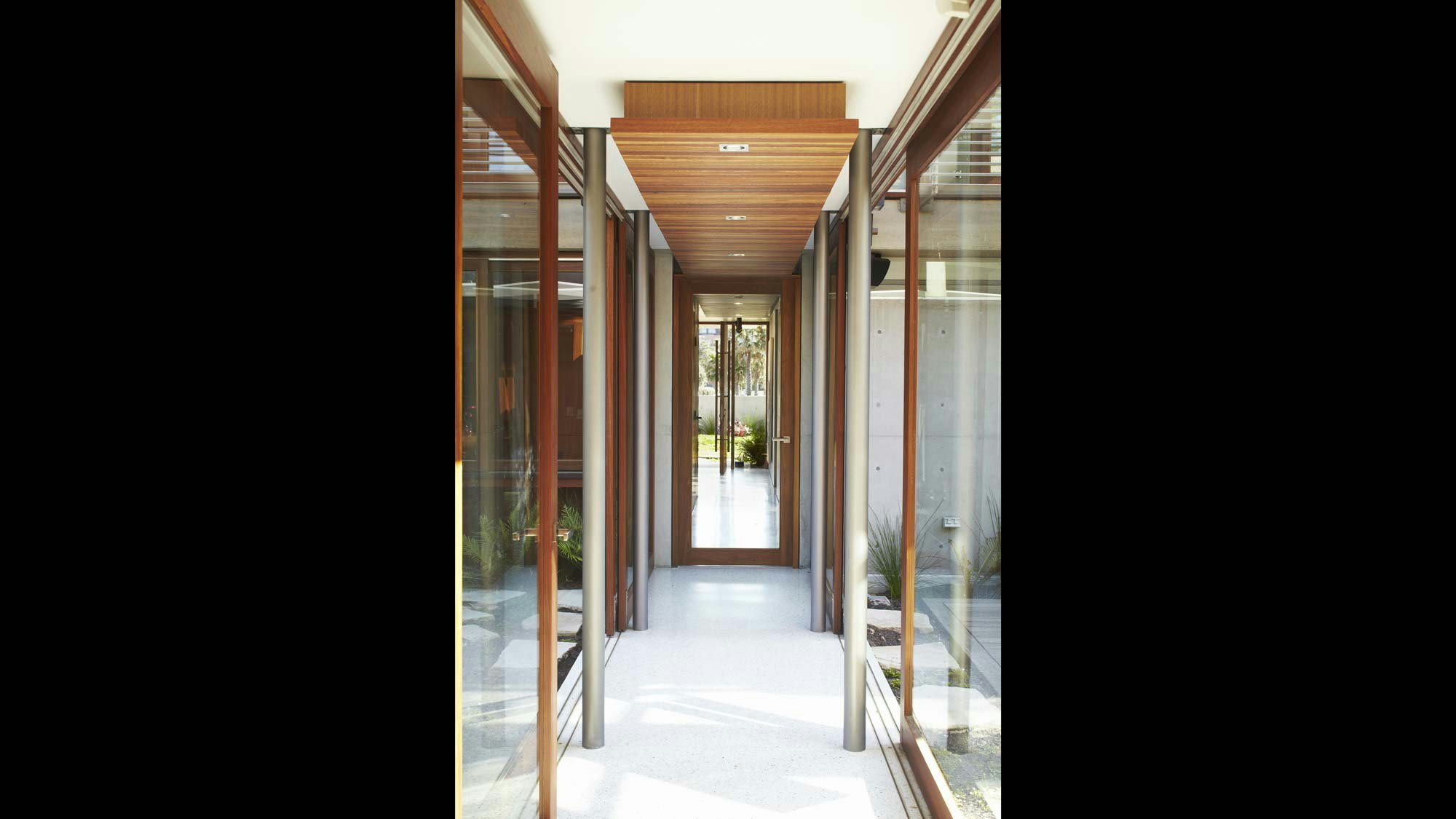 interior glass hallway