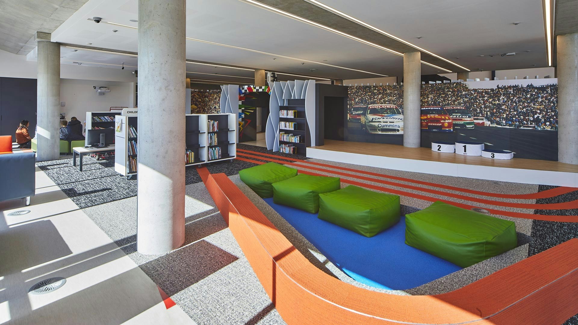 interior shot of reading area