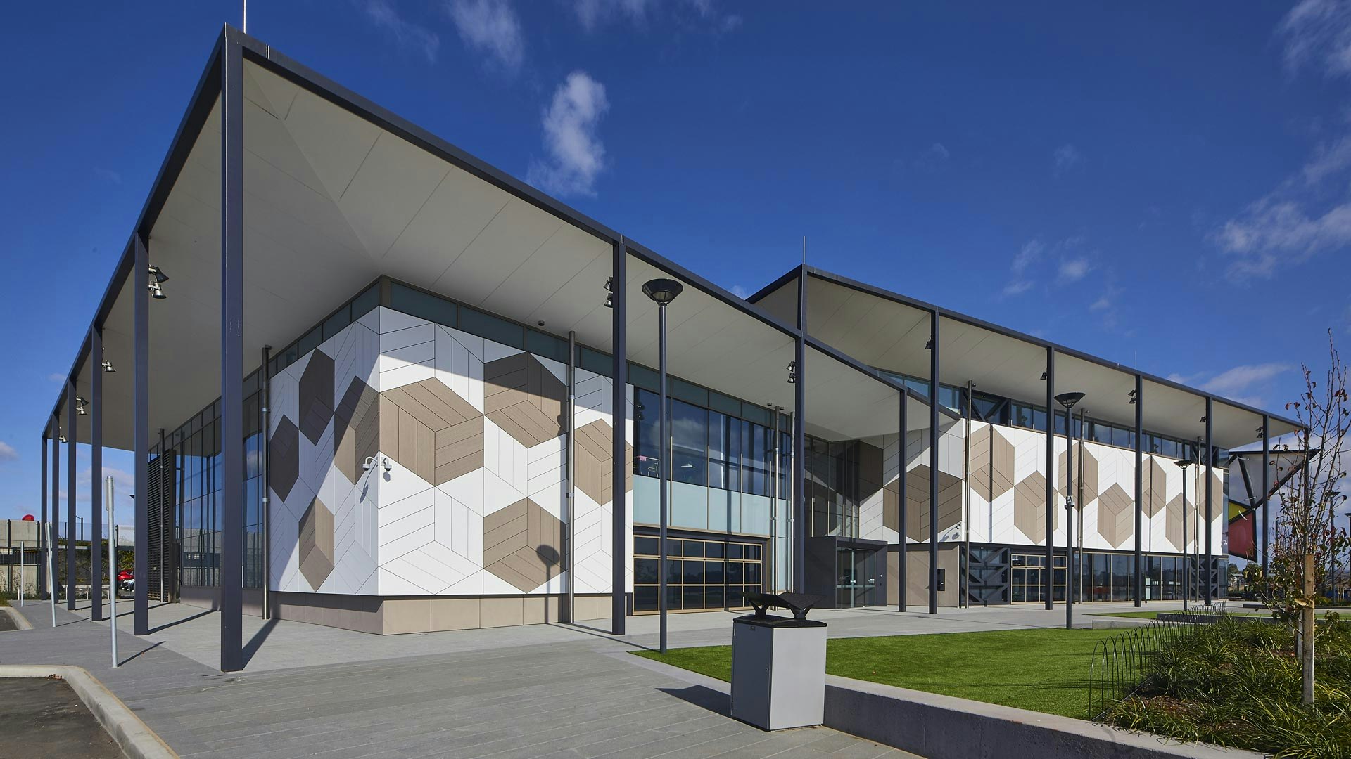 exterior shot of back of building