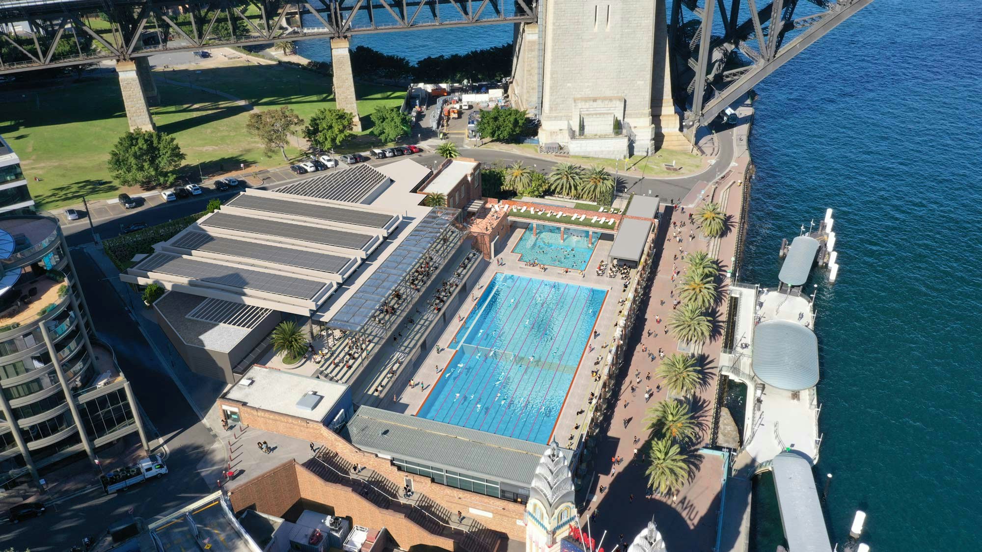 aerial view of North Sydney pool