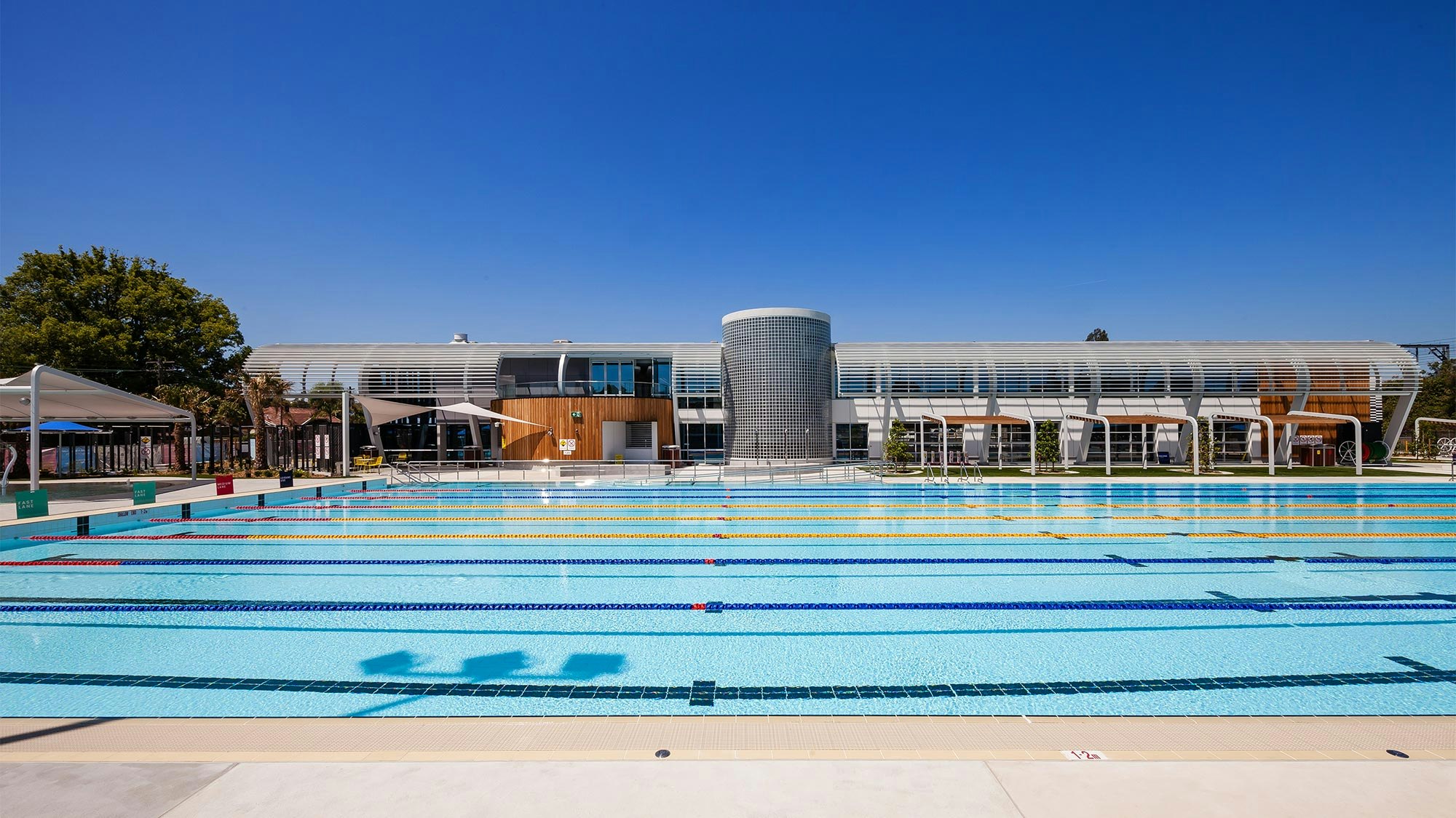outdoor lap pool