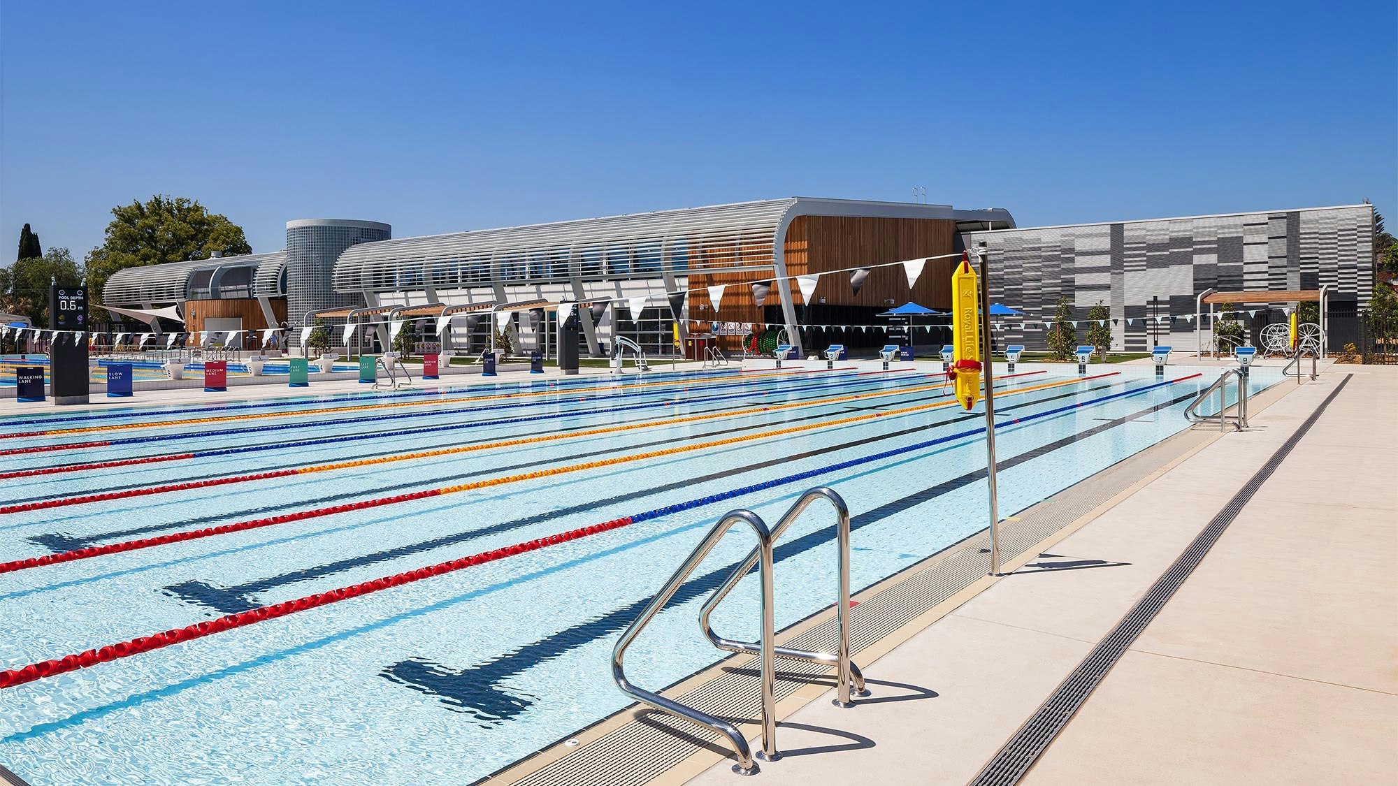 outdoor lap pool