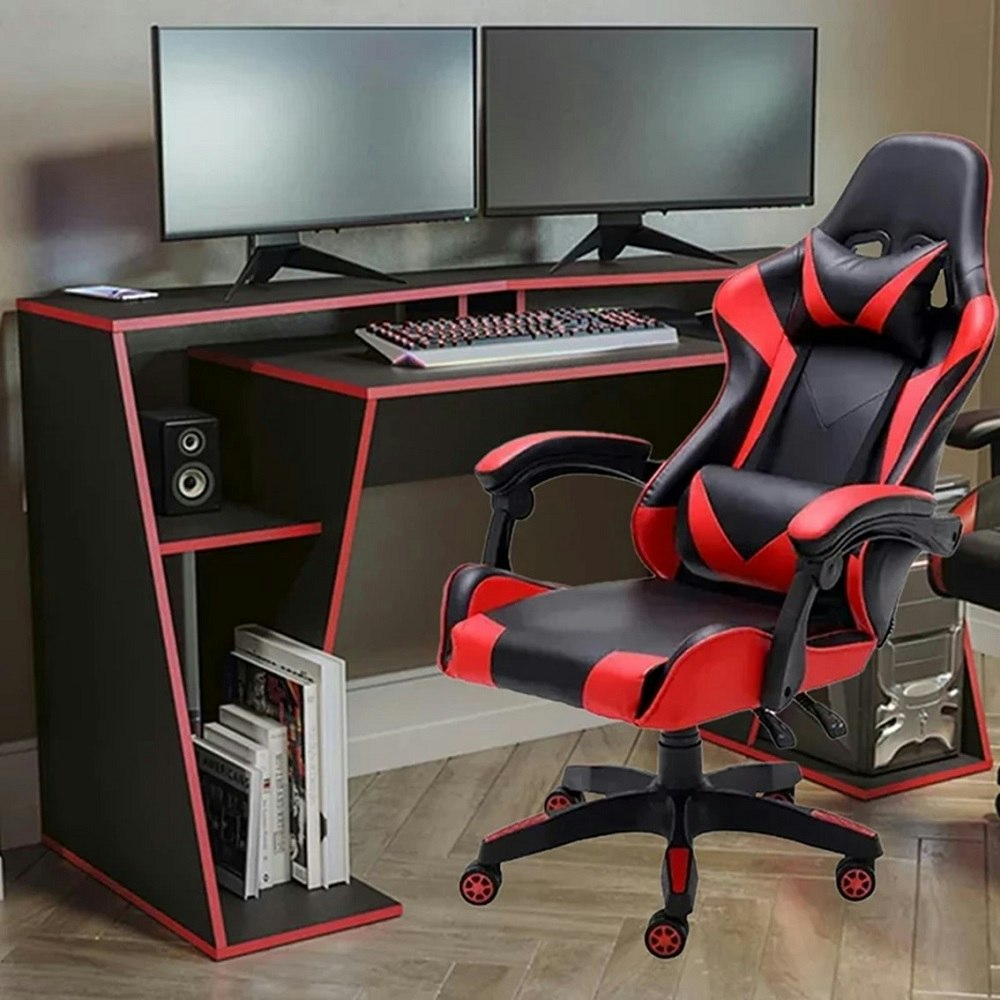 Kit mesa e cadeira gamer