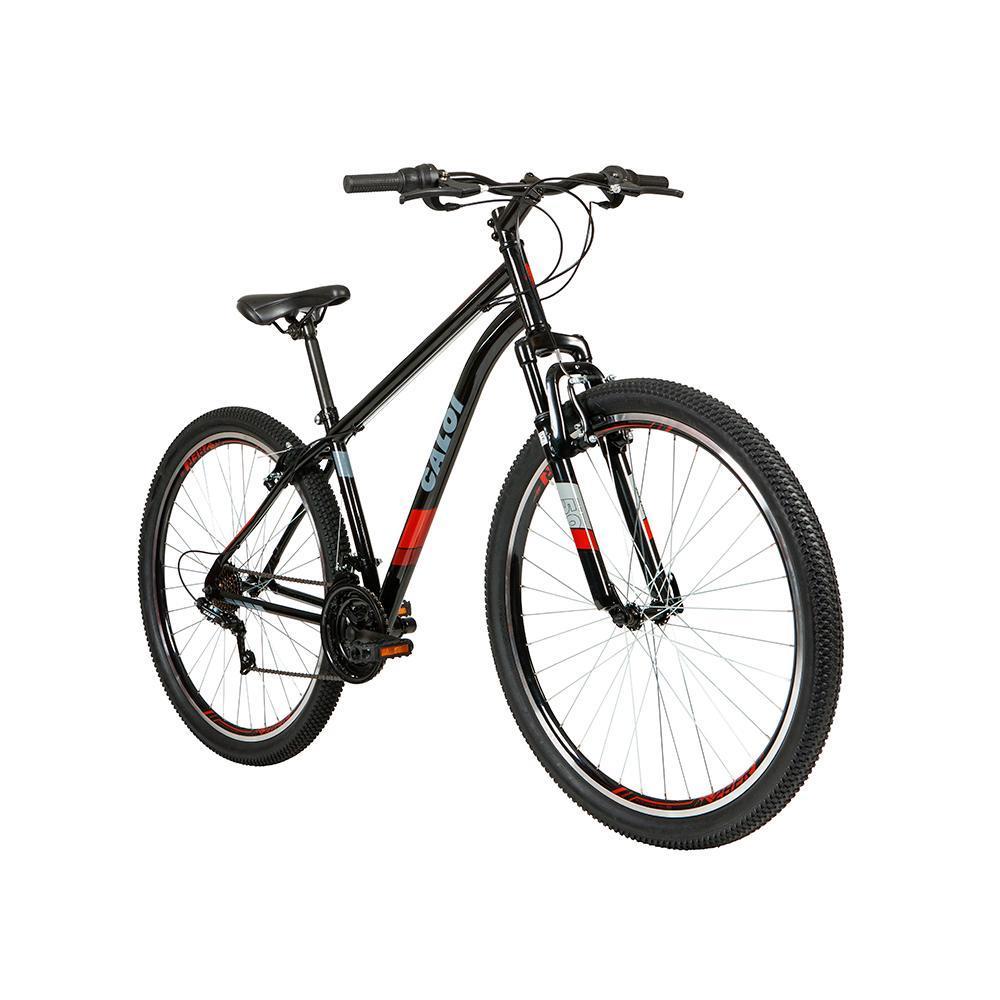 Bicicleta Aro 29 Bicicleta Caloi preta e vermelha