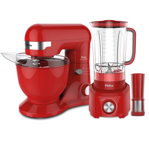 Batedeira planetária e liquidificador Philco Batedeira planetária e liquidificador vermelho