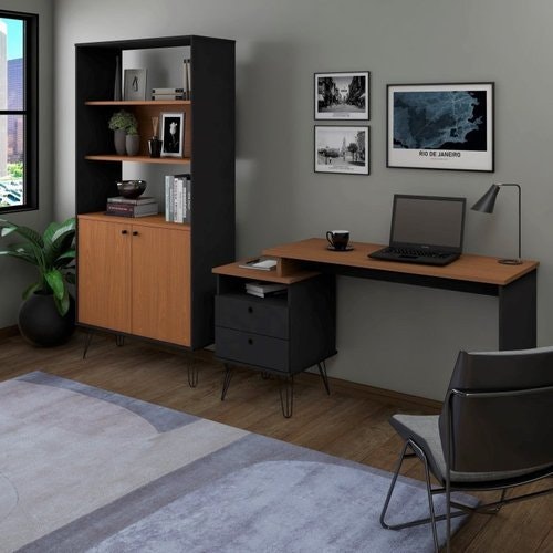Office Artany Freijó Preto - Madeira Madeira