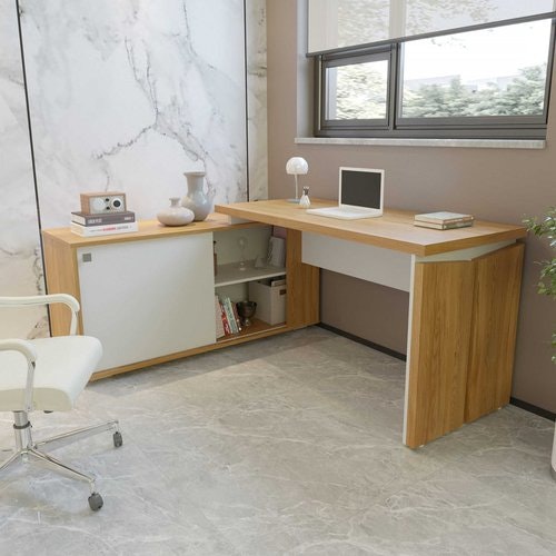 Office Artany Olmo Branco - Madeira Madeira