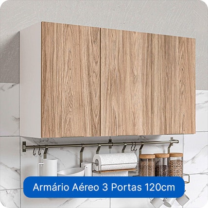 Armário Aéreo 3 Portas 120cm
