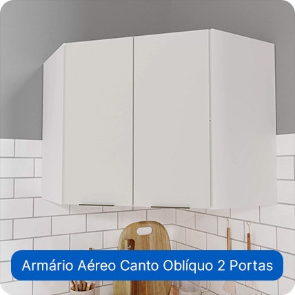 Armário Aéreo Canto Oblíquo 2 Portas