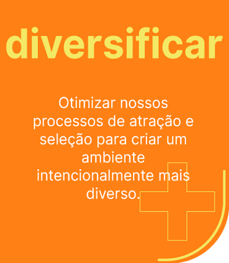 Otimizar nossos processos de atração e seleção para criar um ambiente intencionalmente mais diverso.