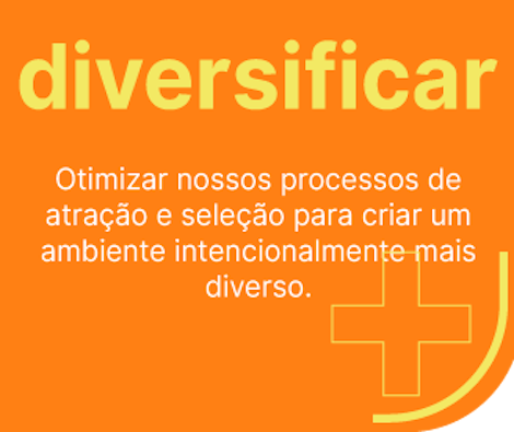 Otimizar nossos processos de atração e seleção para criar um ambiente intencionalmente mais diverso.