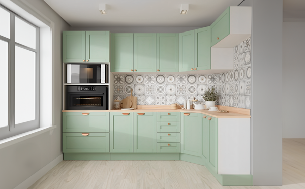 cozinha modulada verde
