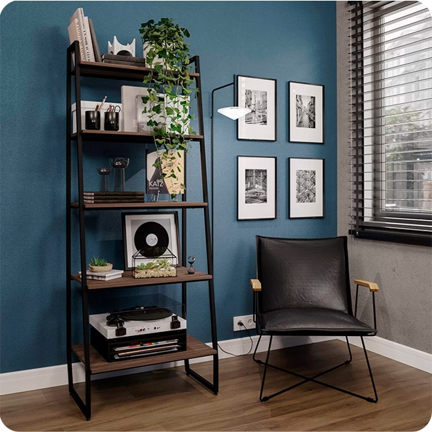 Estante Linha Concept na cor Ameixa Negra